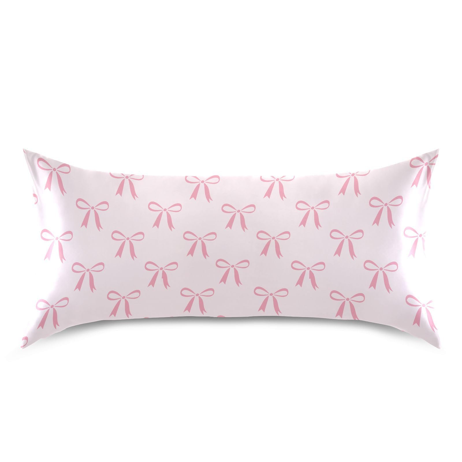 Shark Pink Print Pillow Covers Silk Pillowcase for Hair and Skin Soft and Smooth Cooling Satin Pillowcase Standard Size Pillow Case for Hot Sleepers, Night Sweats Women Bed (20x26 Inch)