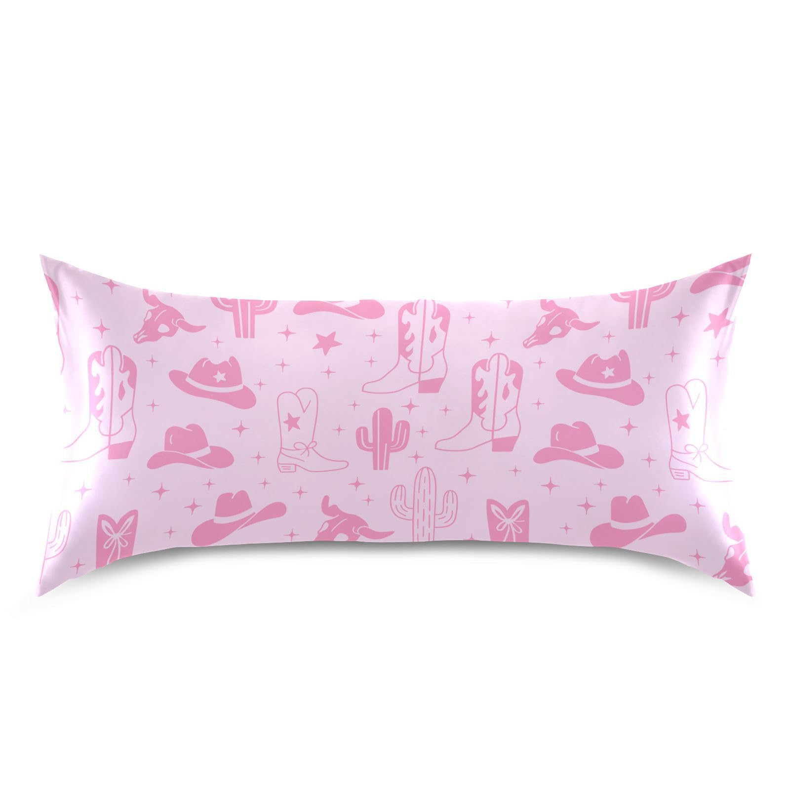 Shark Pink Print Pillow Covers Silk Pillowcase for Hair and Skin Soft and Smooth Cooling Satin Pillowcase Standard Size Pillow Case for Hot Sleepers, Night Sweats Women Bed (20x26 Inch)