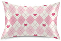 Cute Carrot Satin Pillowcase for Hair and Skin, Easter Silk Pillow Case Soft and Cozy Body Pillow Covers Standard Size with Envelope Closure (20x26 Inch)