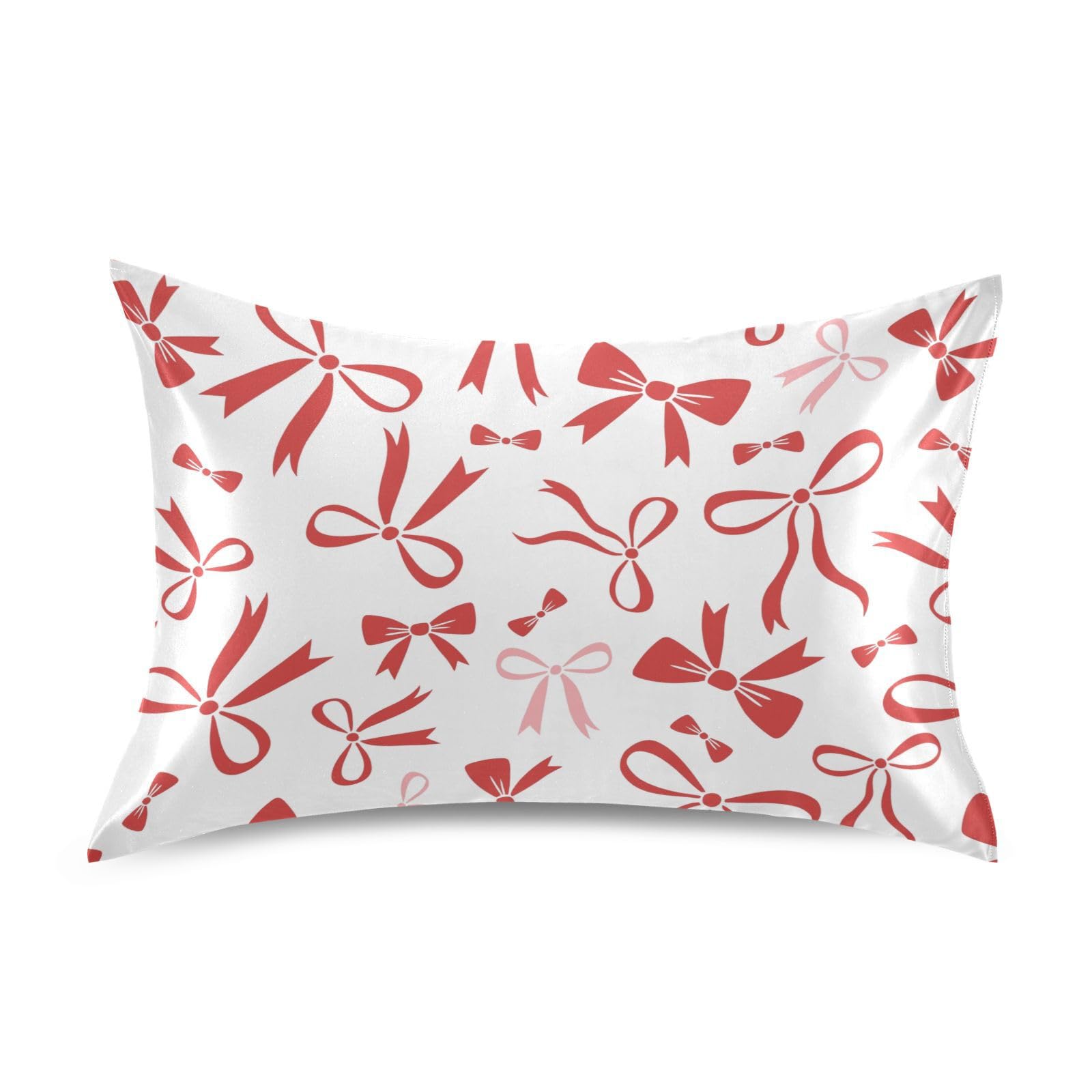 Shark Pink Print Pillow Covers Silk Pillowcase for Hair and Skin Soft and Smooth Cooling Satin Pillowcase Standard Size Pillow Case for Hot Sleepers, Night Sweats Women Bed (20x26 Inch)