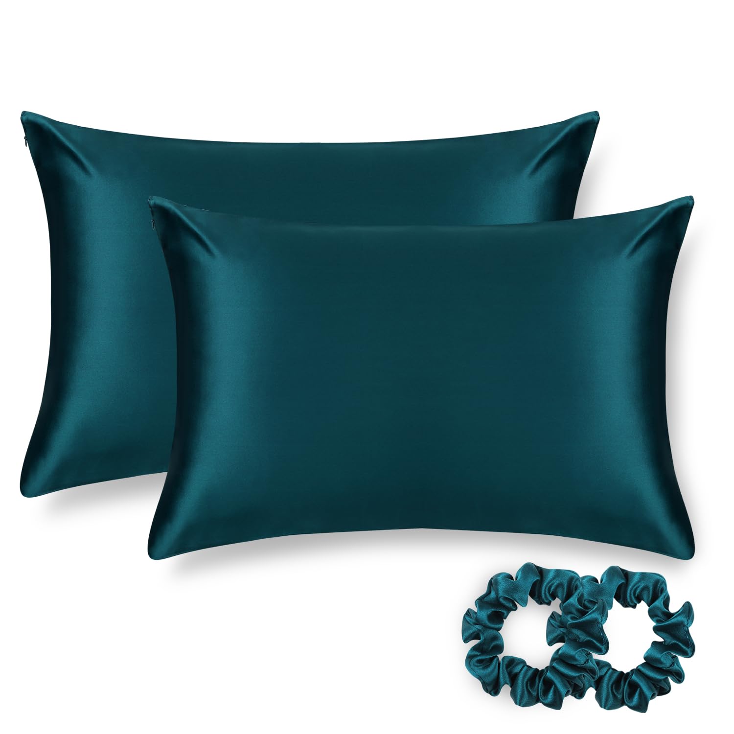 ALASKA BEAR Silk Pillowcase for Curly Hair and Skin Women Real Mulberry Silk Pillow Case Queen Single (1 Pack, Rose Gold)