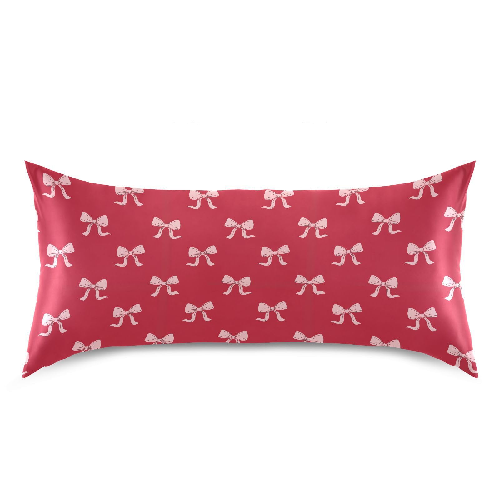 Shark Pink Print Pillow Covers Silk Pillowcase for Hair and Skin Soft and Smooth Cooling Satin Pillowcase Standard Size Pillow Case for Hot Sleepers, Night Sweats Women Bed (20x26 Inch)