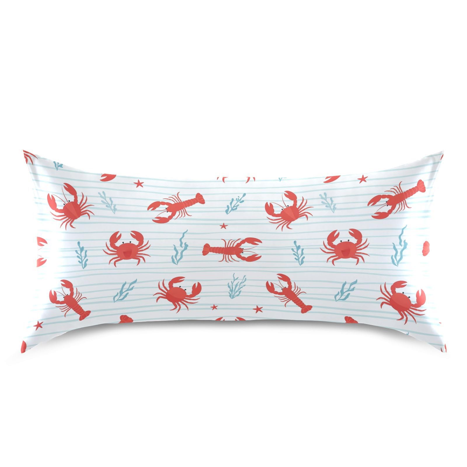 Shark Pink Print Pillow Covers Silk Pillowcase for Hair and Skin Soft and Smooth Cooling Satin Pillowcase Standard Size Pillow Case for Hot Sleepers, Night Sweats Women Bed (20x26 Inch)
