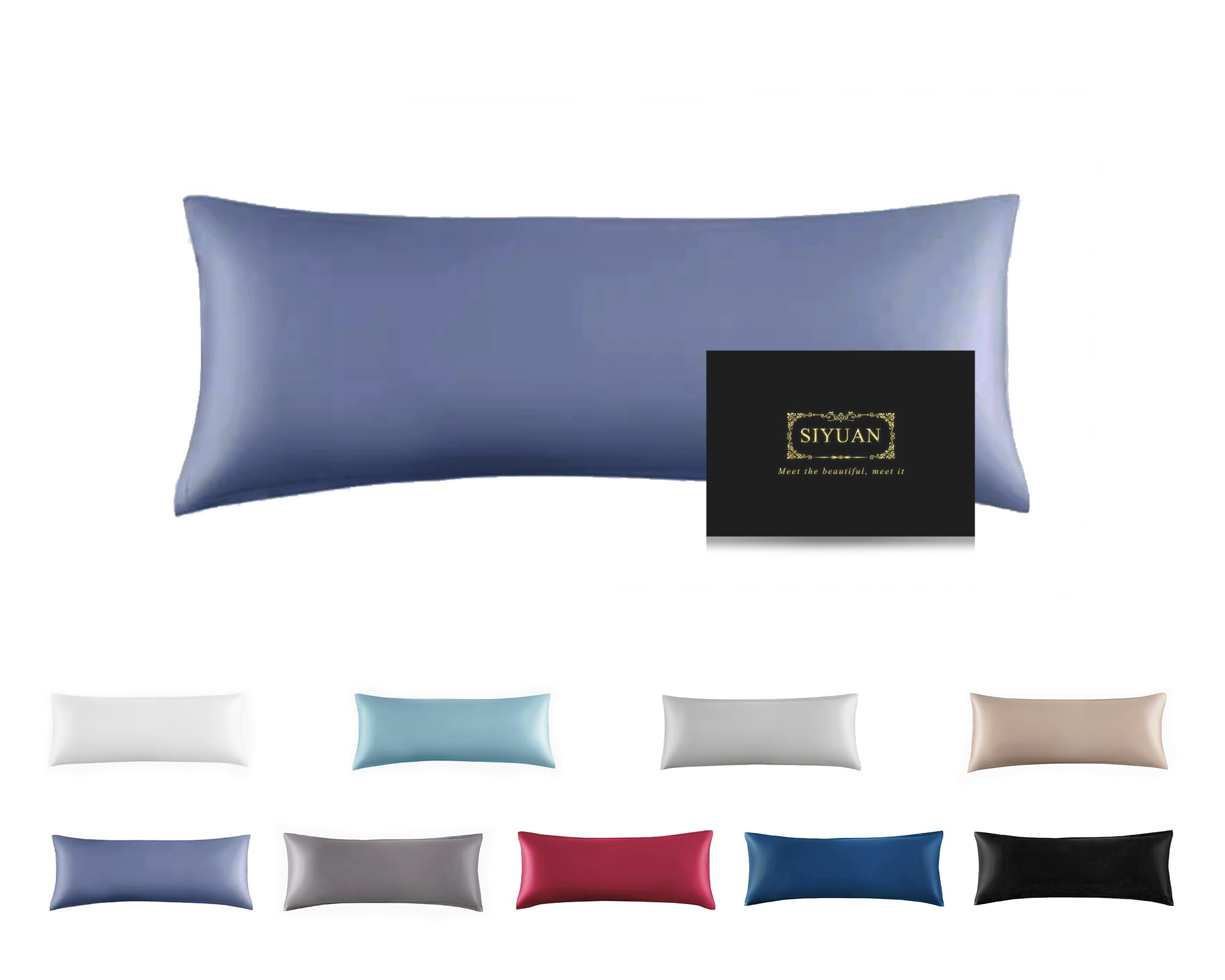 Mulberry Silk Pillowcase for Hair and Skin - Cooling Silk Pillow Case with Hidden Zipper, Allergen Proof Dual Sides Soft Breathable Smooth Silk Pillow Cover for Women (Aqua Blue)