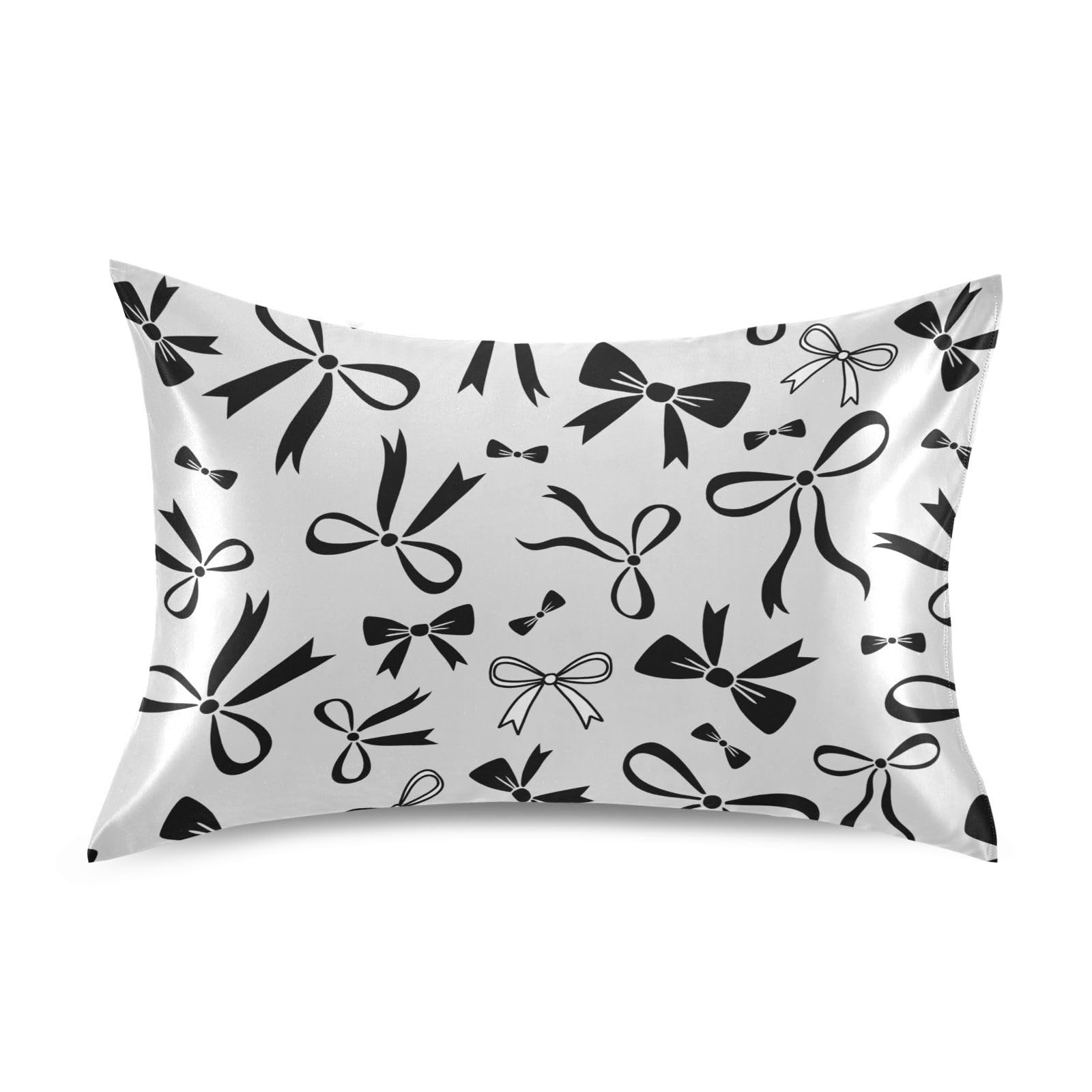 Shark Pink Print Pillow Covers Silk Pillowcase for Hair and Skin Soft and Smooth Cooling Satin Pillowcase Standard Size Pillow Case for Hot Sleepers, Night Sweats Women Bed (20x26 Inch)