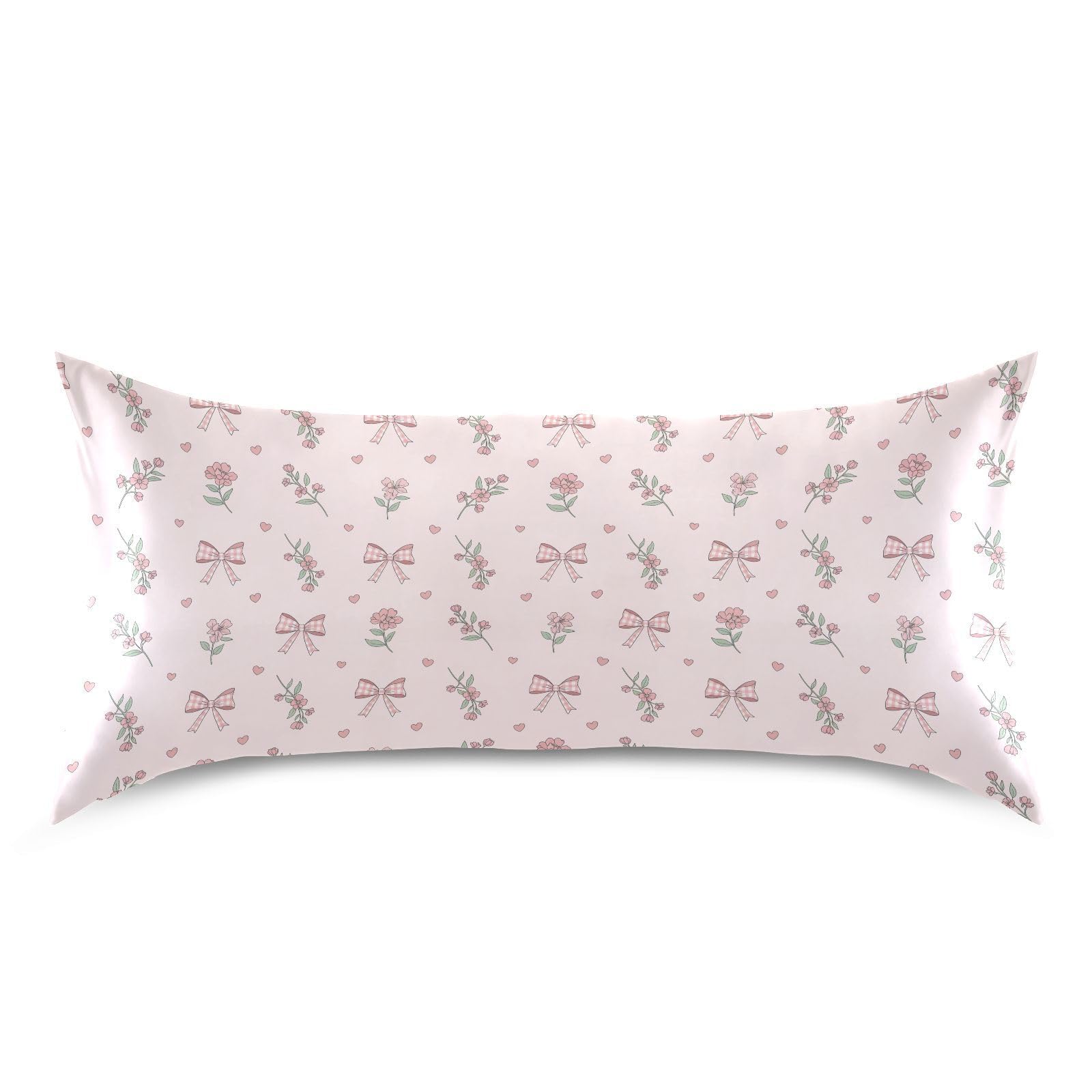 Shark Pink Print Pillow Covers Silk Pillowcase for Hair and Skin Soft and Smooth Cooling Satin Pillowcase Standard Size Pillow Case for Hot Sleepers, Night Sweats Women Bed (20x26 Inch)
