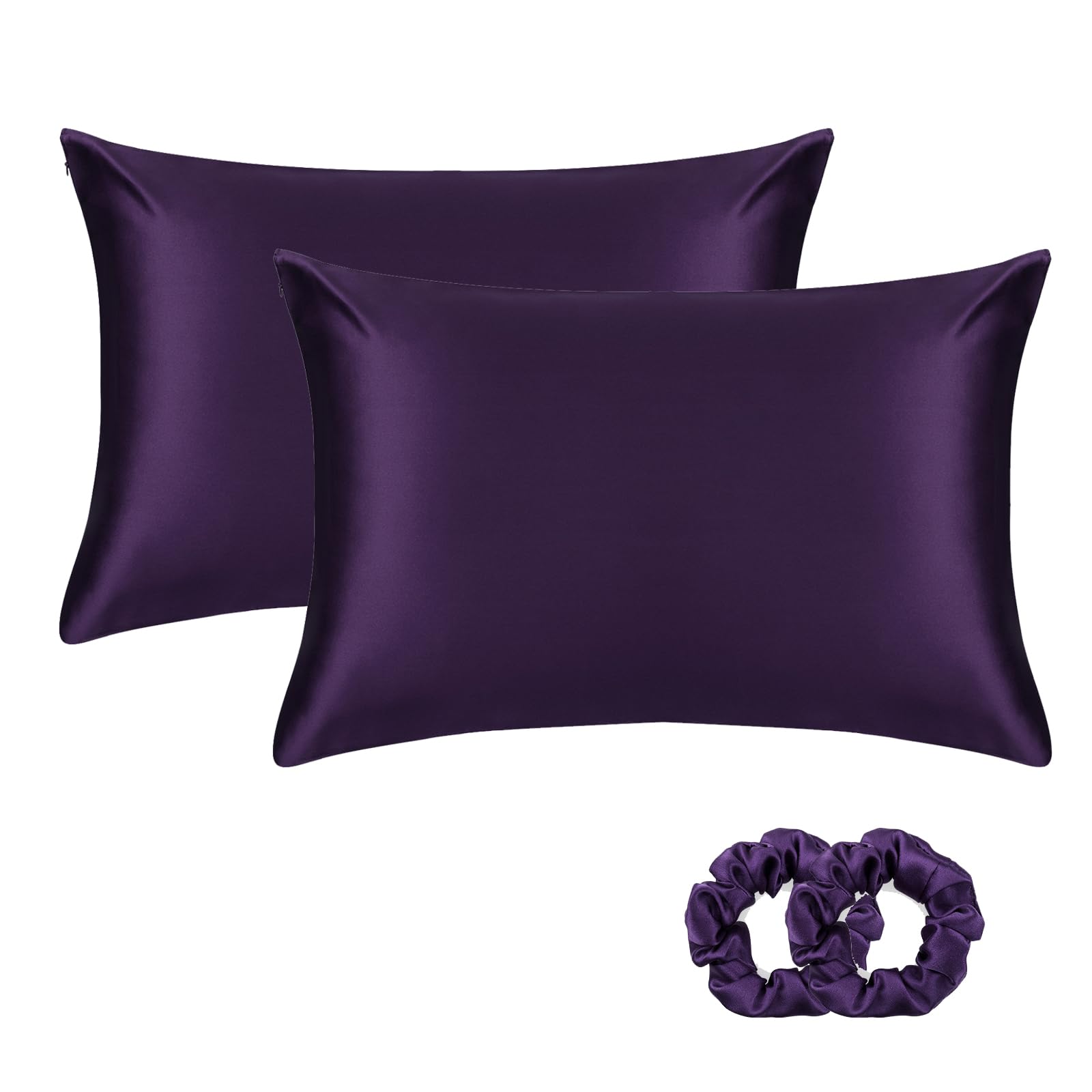 ALASKA BEAR Silk Pillowcase for Curly Hair and Skin Women Real Mulberry Silk Pillow Case Queen Single (1 Pack, Rose Gold)