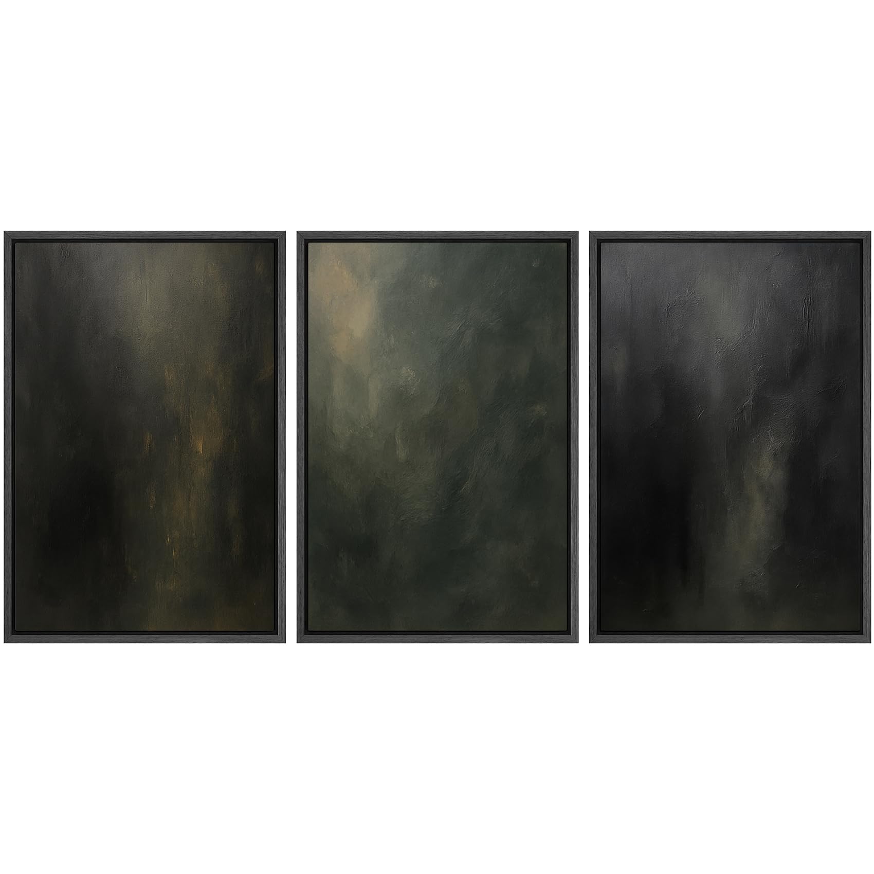 SIGNLEADER Framed Canvas Print Wall Art Set Soft Abstract Beige and Taupe Minimalist Texture Illustrations Boho Decorative for Living Room, Bedroom, Office - 16"x24"x3 NATURAL