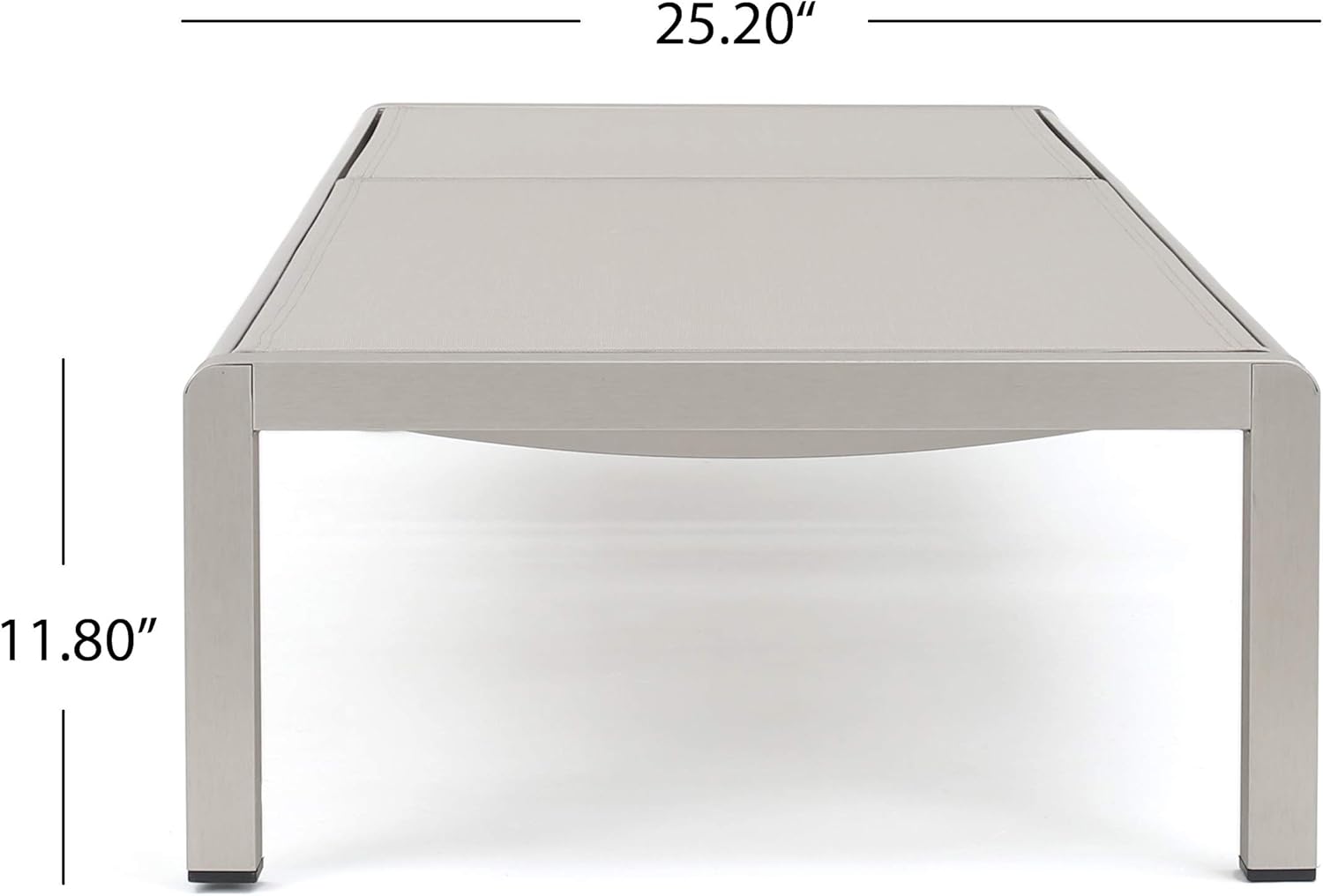 Christopher Knight Home Outdoor Aluminum Chaise Lounge, Set of 2, Grey