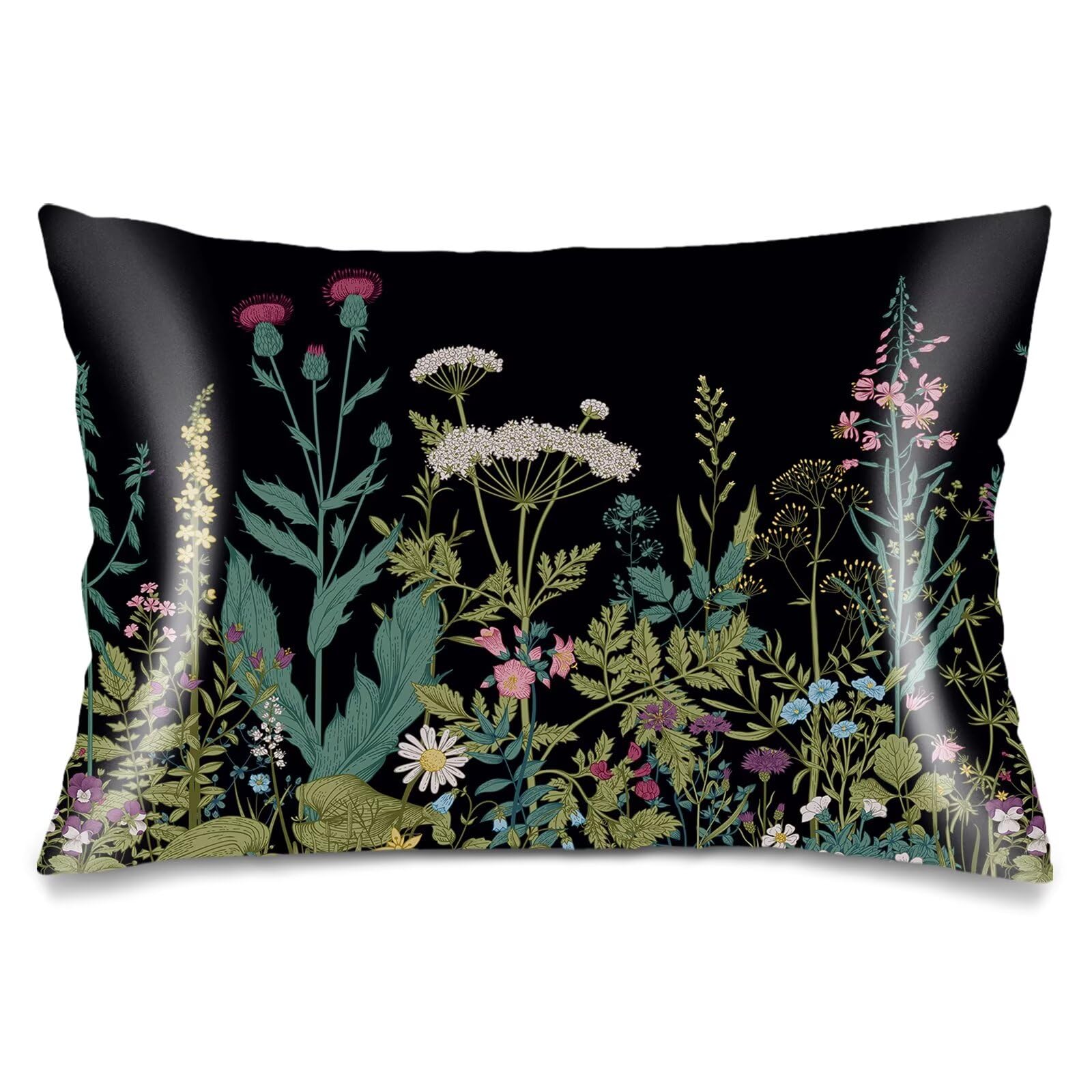 Silk Satin Pillowcase for Hair and Skin,Galaxy Throw Pillow Cover Queen Size Pillowcases Envelope Closure,Outer Space Nebula Universe Star Night Starry Sky Soft Bed Cushion Covers for Women,20"x30"