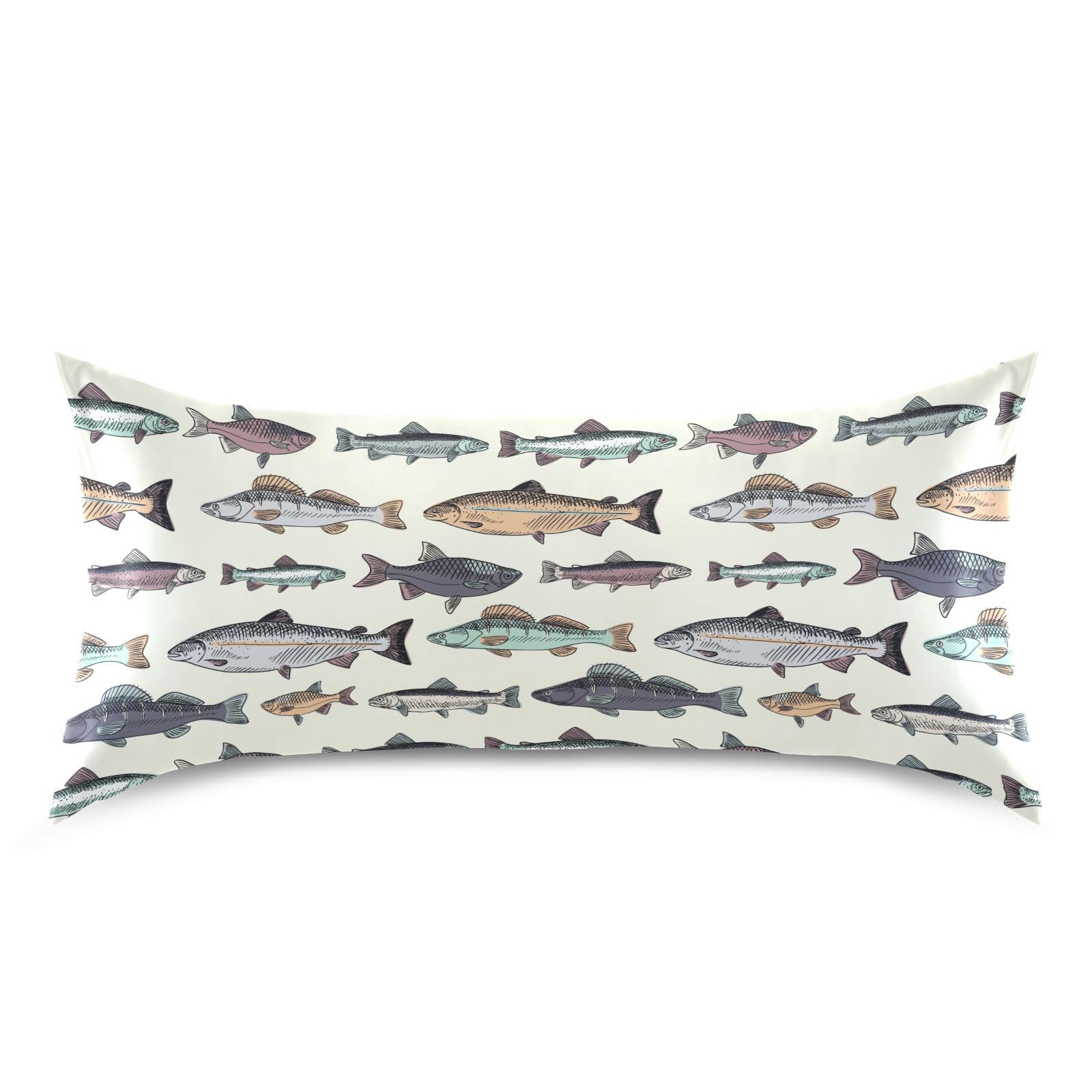 Shark Pink Print Pillow Covers Silk Pillowcase for Hair and Skin Soft and Smooth Cooling Satin Pillowcase Standard Size Pillow Case for Hot Sleepers, Night Sweats Women Bed (20x26 Inch)