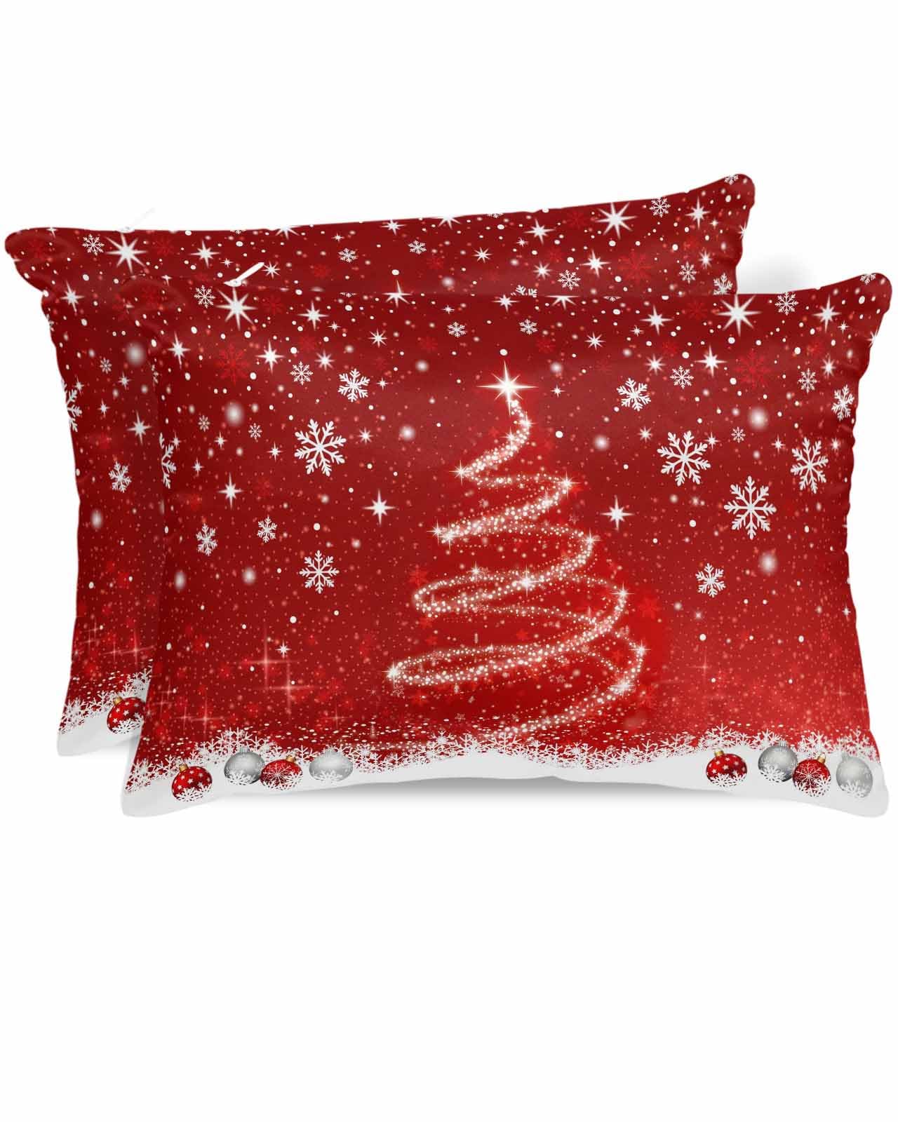 Navy Blue Stripes Satin Pillowcase for Hair and Skin with Zipper, Soft Breathable Cooling Silk Pillow Cases,Farmhouse White Simple Vertical Striped Throw Pillow Covers Standard Size 20''x26'' Set of 2