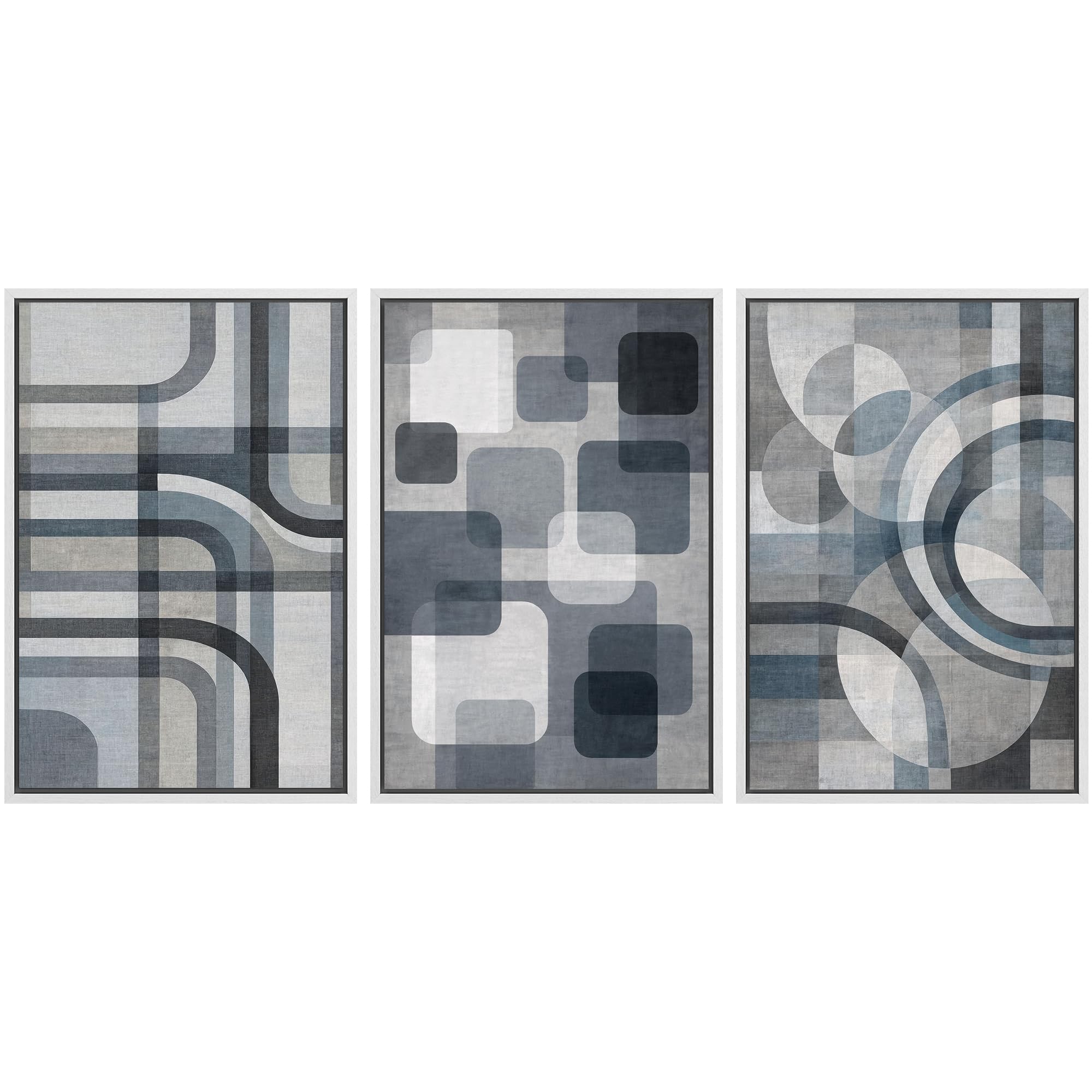 SIGNLEADER Framed Canvas Print Wall Art Set Soft Abstract Beige and Taupe Minimalist Texture Illustrations Boho Decorative for Living Room, Bedroom, Office - 16"x24"x3 NATURAL