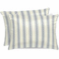 Satin Pillowcase for Hair and Skin Standard Size 2 Pack Sage Green Stripes Satin Pillow Case Soft Cool Silk Vertical Striped Line Pillowcases with Hidden Zipper Throw Pillow Covers 20x26 Inch