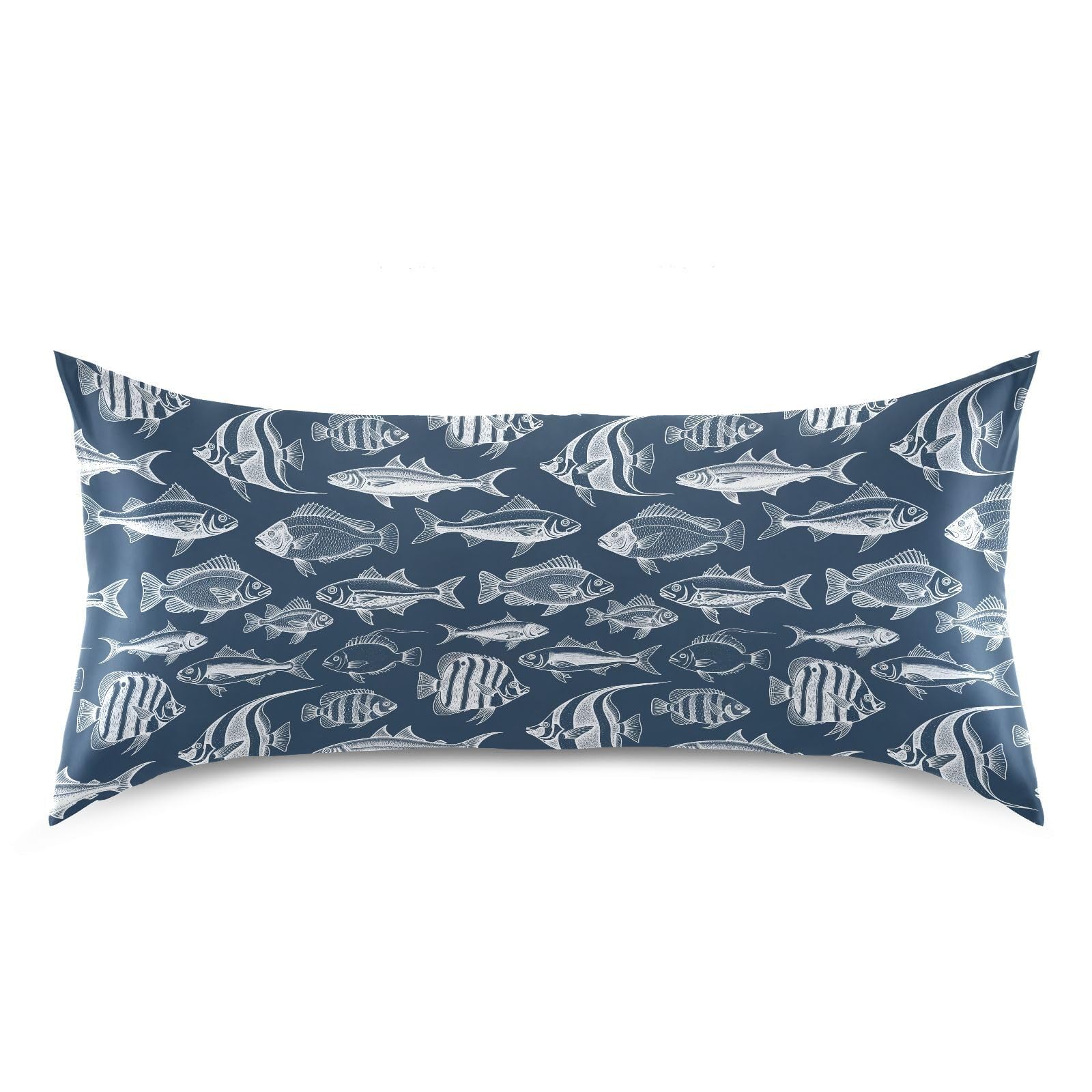Shark Pink Print Pillow Covers Silk Pillowcase for Hair and Skin Soft and Smooth Cooling Satin Pillowcase Standard Size Pillow Case for Hot Sleepers, Night Sweats Women Bed (20x26 Inch)