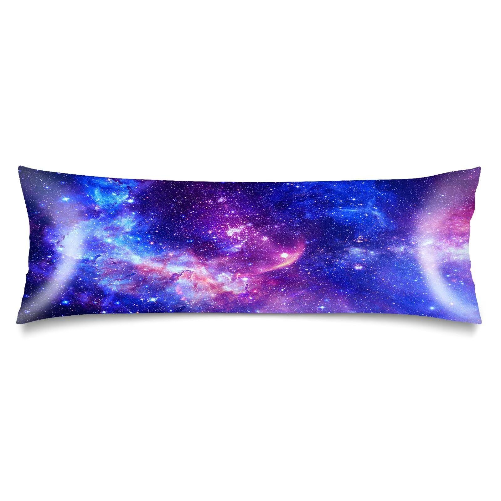 Silk Satin Pillowcase for Hair and Skin,Galaxy Throw Pillow Cover Queen Size Pillowcases Envelope Closure,Outer Space Nebula Universe Star Night Starry Sky Soft Bed Cushion Covers for Women,20"x30"