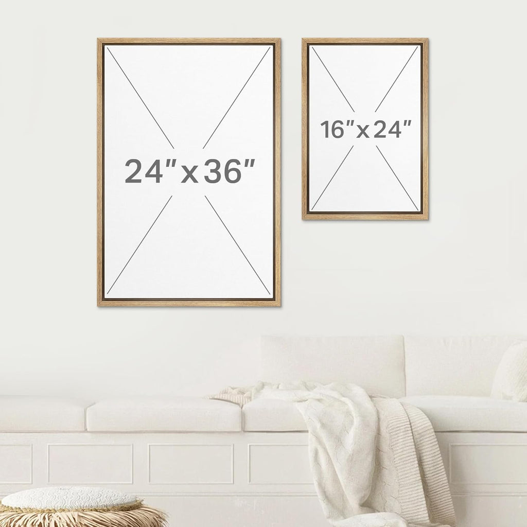 SIGNWIN Framed Canvas Print Wall Art Abstract Wave Pattern Modern Art Minimalist Neutral Decor for Living Room, Bedroom, Office - 24"x36"x2 Natural
