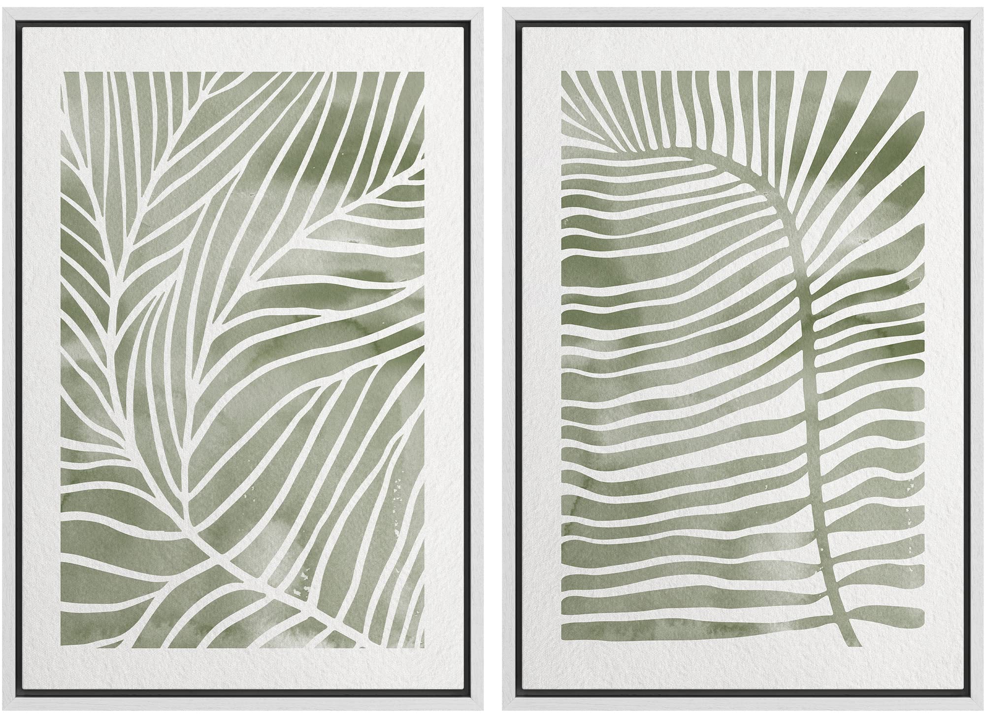 SIGNWIN Framed Canvas Print Wall Art Abstract Wave Pattern Modern Art Minimalist Neutral Decor for Living Room, Bedroom, Office - 24"x36"x2 Natural