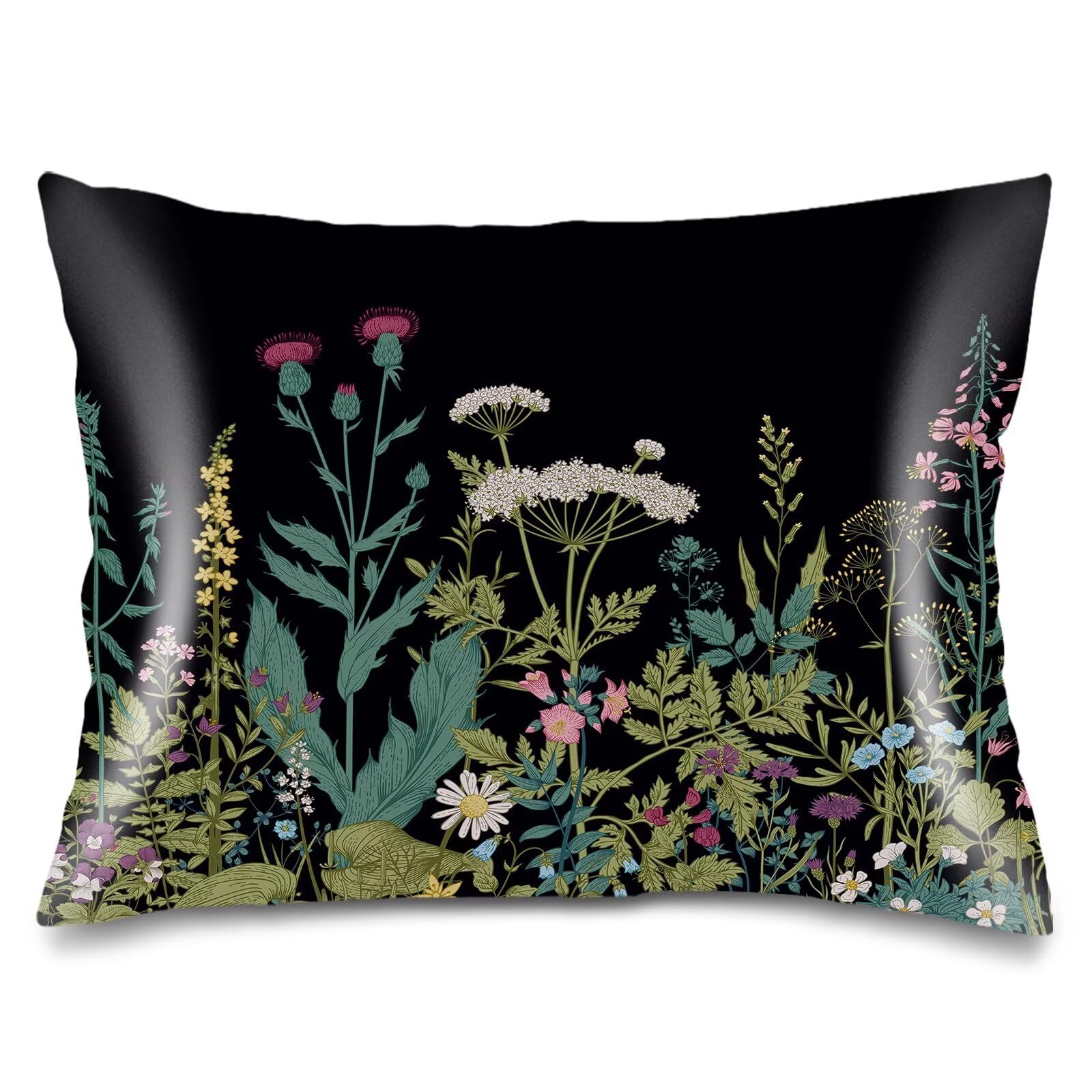 Silk Satin Pillowcase for Hair and Skin,Galaxy Throw Pillow Cover Queen Size Pillowcases Envelope Closure,Outer Space Nebula Universe Star Night Starry Sky Soft Bed Cushion Covers for Women,20"x30"