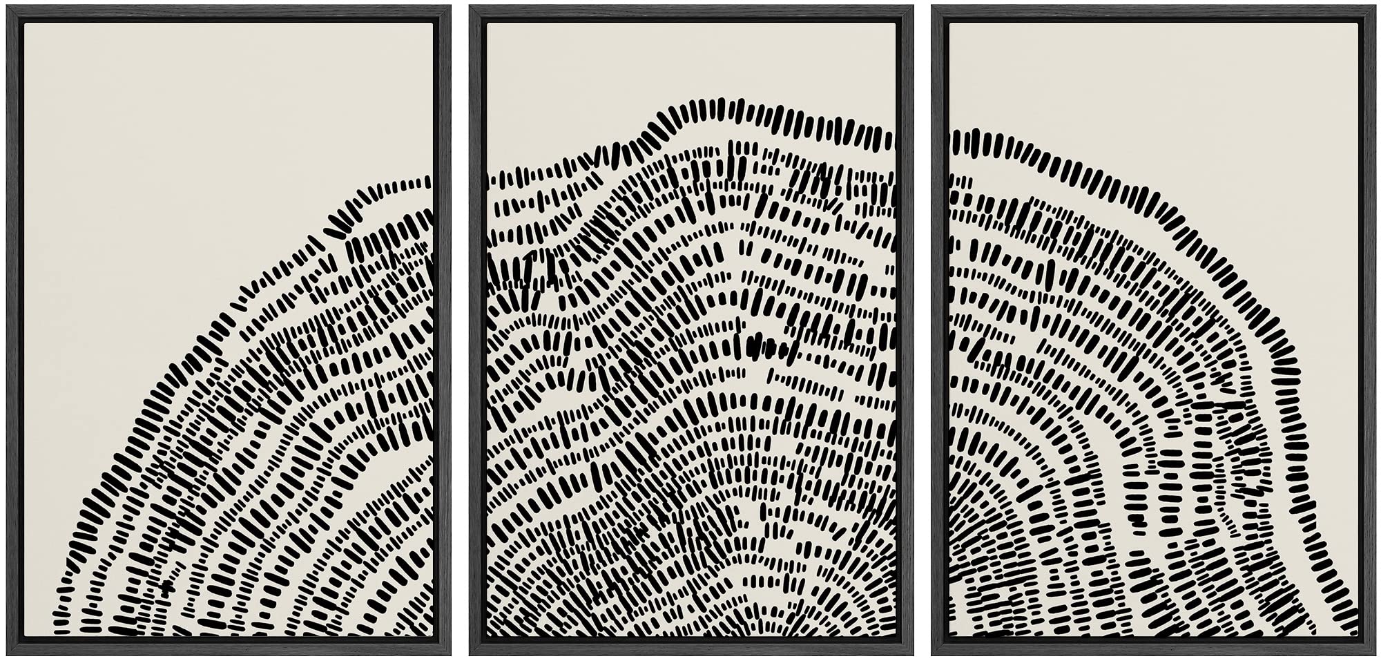 SIGNLEADER Framed Canvas Print Wall Art Set Soft Abstract Beige and Taupe Minimalist Texture Illustrations Boho Decorative for Living Room, Bedroom, Office - 16"x24"x3 NATURAL