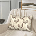 Silk Pillow Case for Hair and Skin Queen - Cooling Sleep Sketch Chicken Print Throw Pillow Covers Standard Size 20x30 Inch, Soft Comfy Satin Pillowcase with Zipper for Women & Men