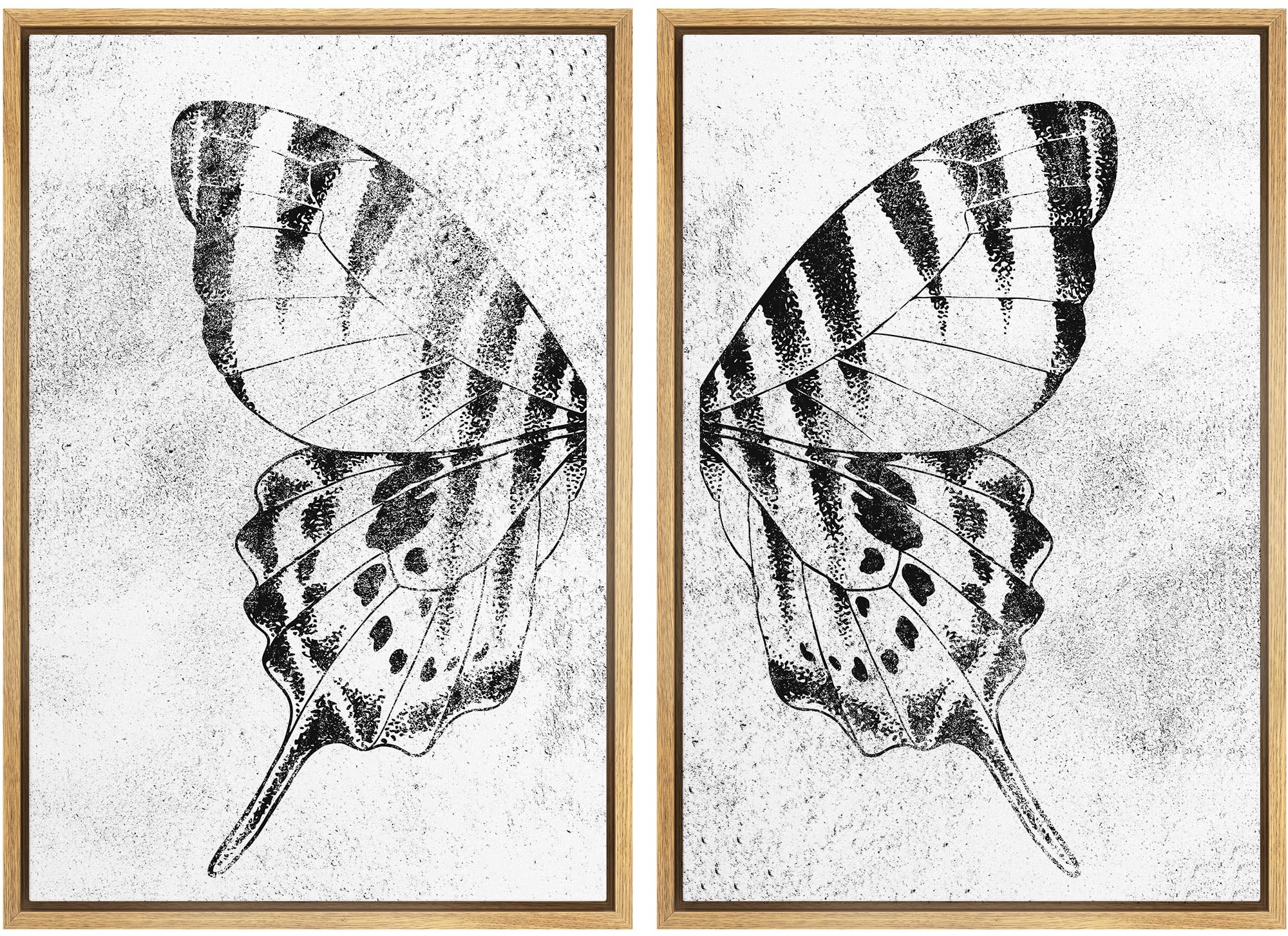 SIGNWIN Framed Canvas Print Wall Art Abstract Wave Pattern Modern Art Minimalist Neutral Decor for Living Room, Bedroom, Office - 24"x36"x2 Natural