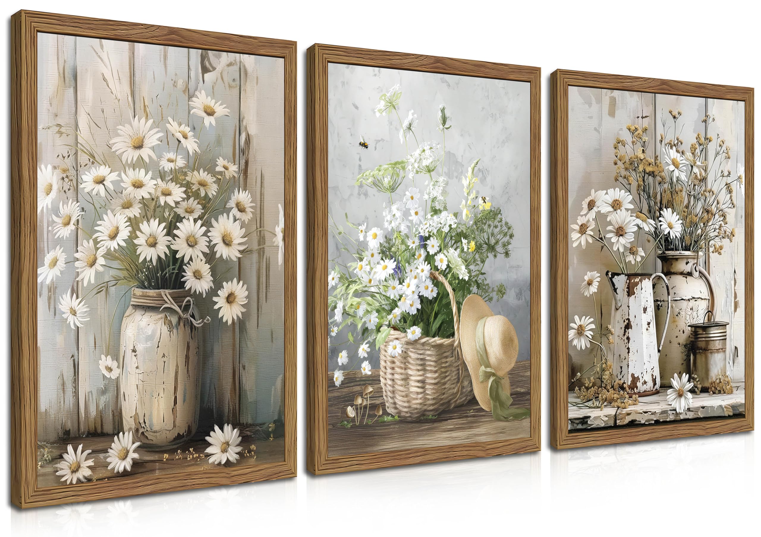 Wood Framed Beige Abstract Wall Art Set of 3, Large Modern Abstract Texture Wall Decor Paintings, Neutral Minimalist Posters Prints Pictures for Living Room Bedroom Office Home Decor 12x16 Inch